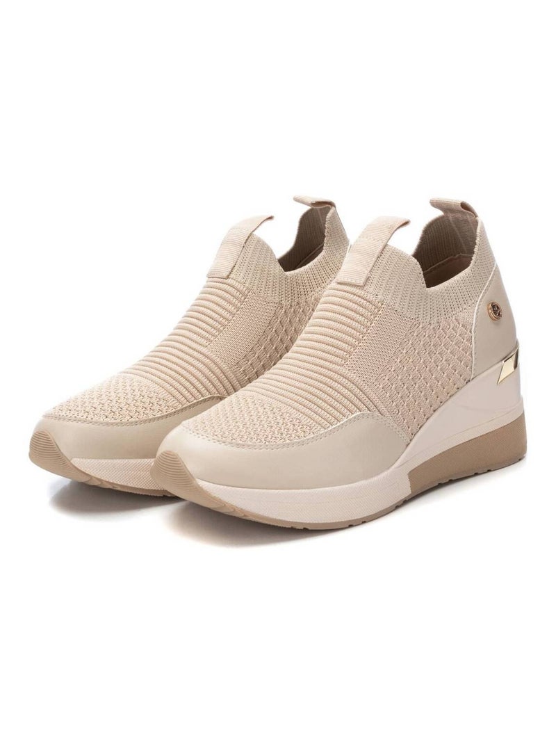 Baskets sport compensées femme Beige - Kiabi