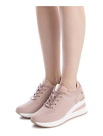 Baskets sport compensées femme