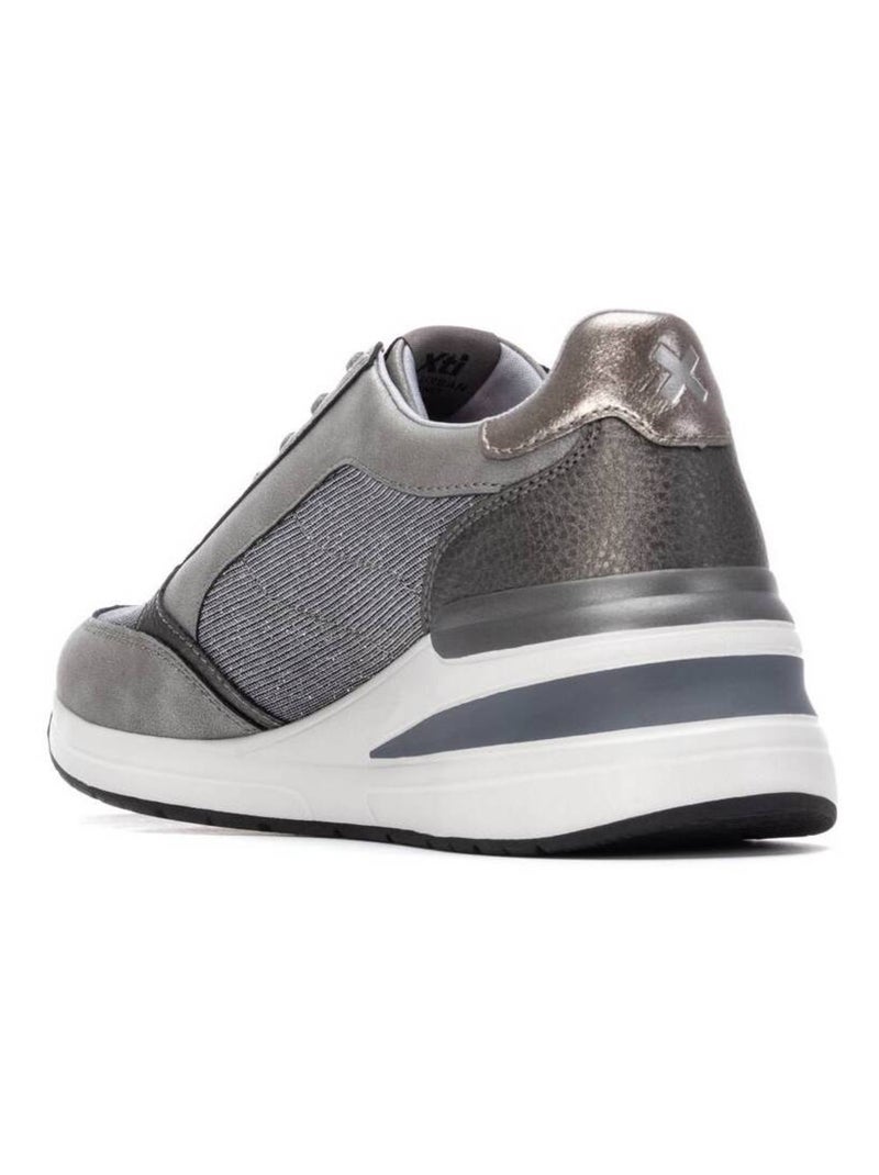 Baskets sport compensées femme Gris Gris - Kiabi