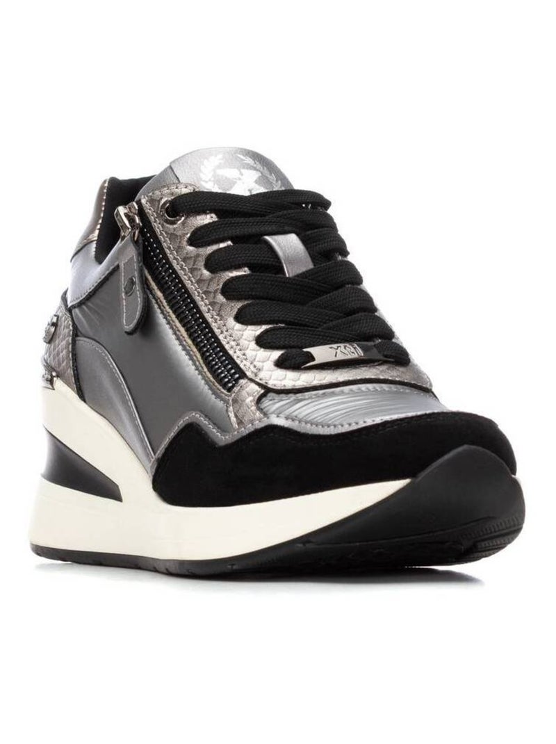 Baskets sport compensées femme Gris Gris - Kiabi