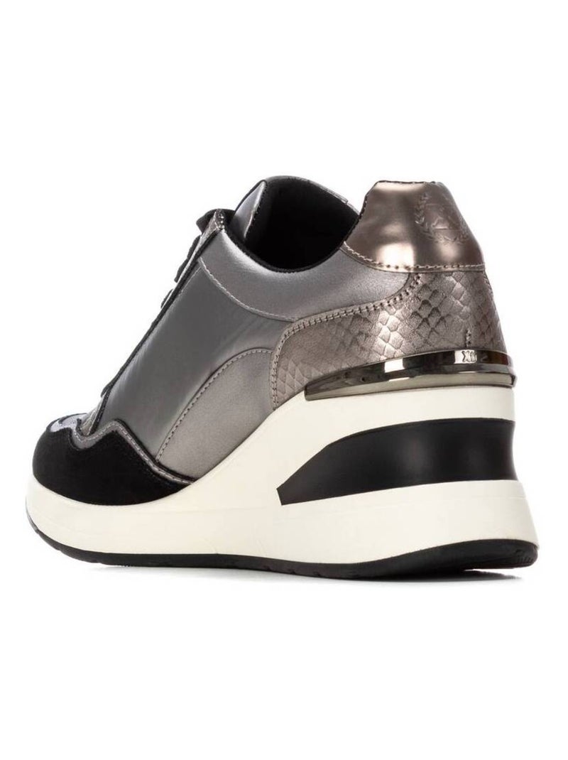 Baskets sport compensées femme Gris Gris - Kiabi