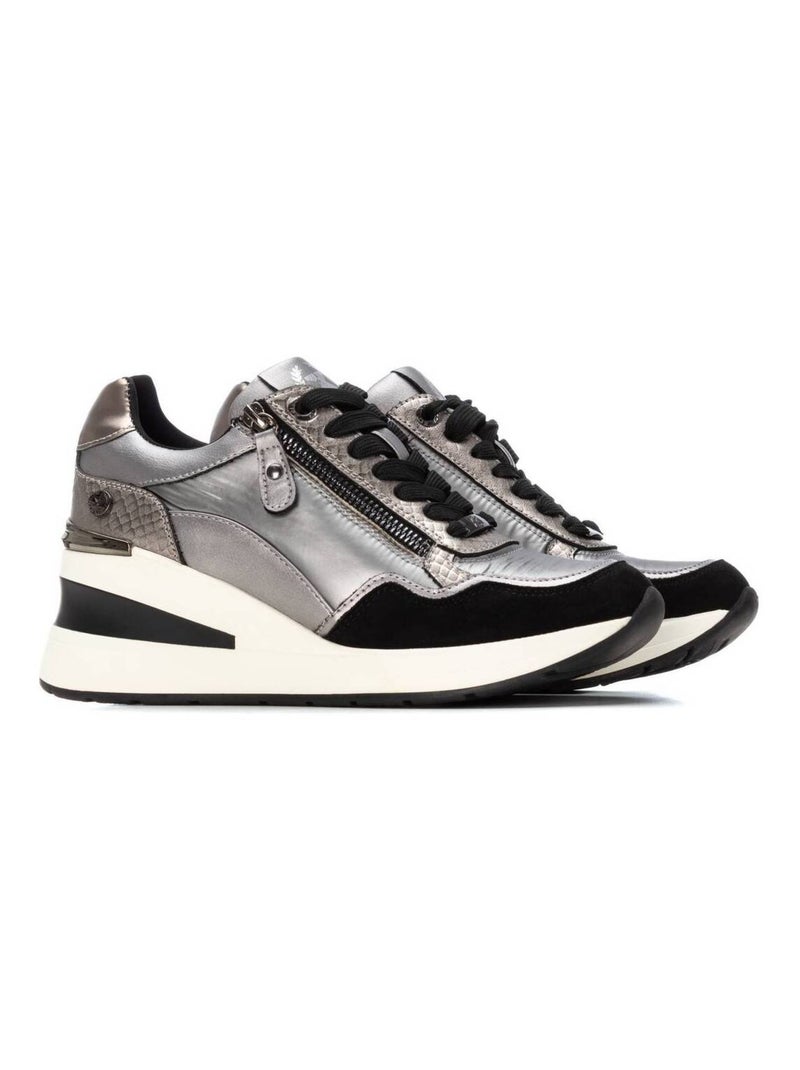Baskets sport compensées femme Gris Gris - Kiabi