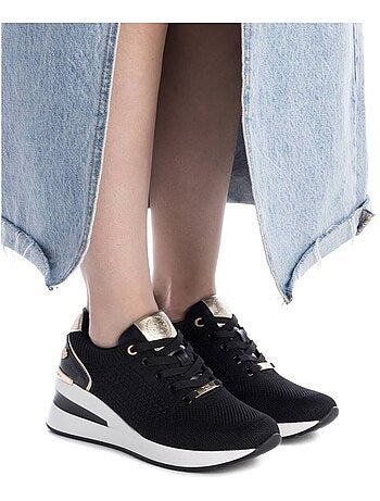 Baskets sport compensées femme