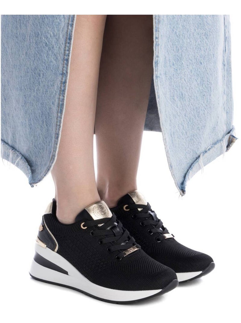 Baskets sport compensées femme Noir - Kiabi