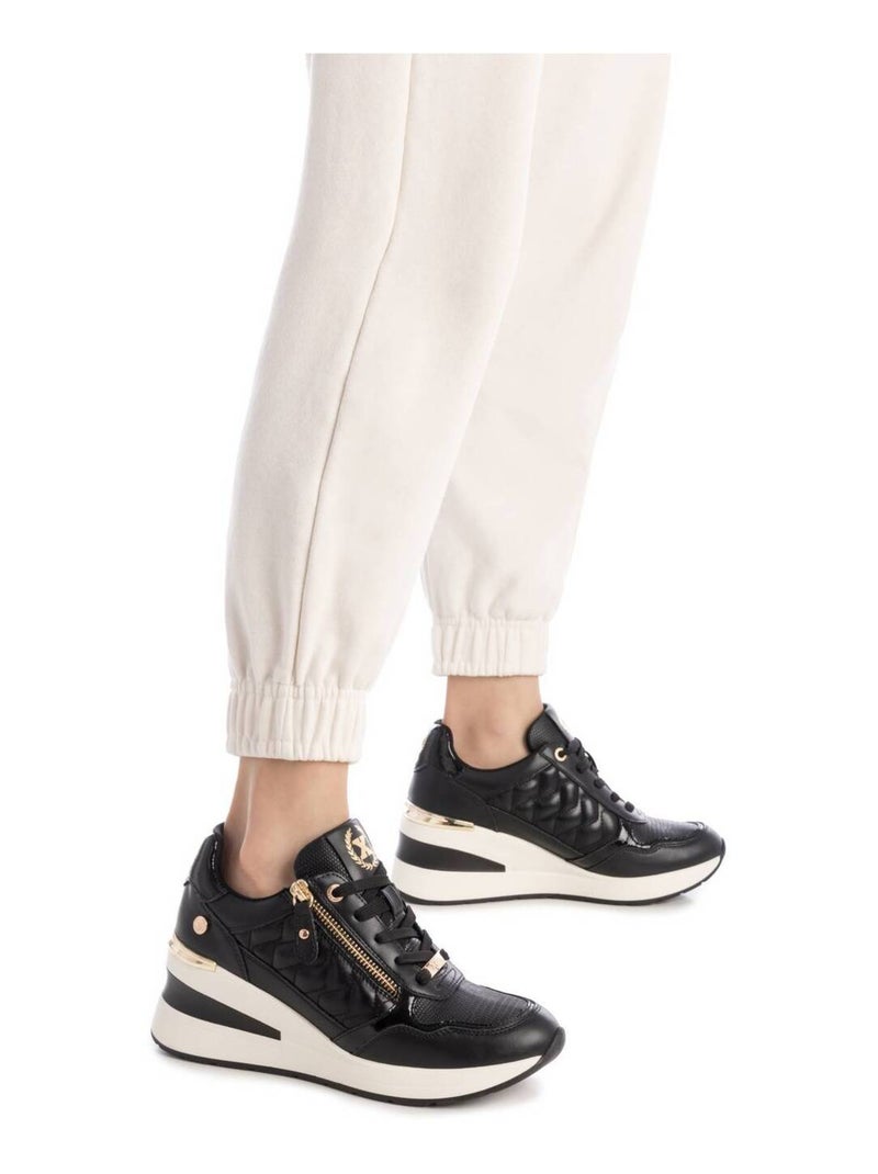 Baskets sport compensées femme Noir - Kiabi