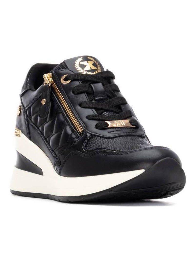 Baskets sport compensées femme Noir - Kiabi