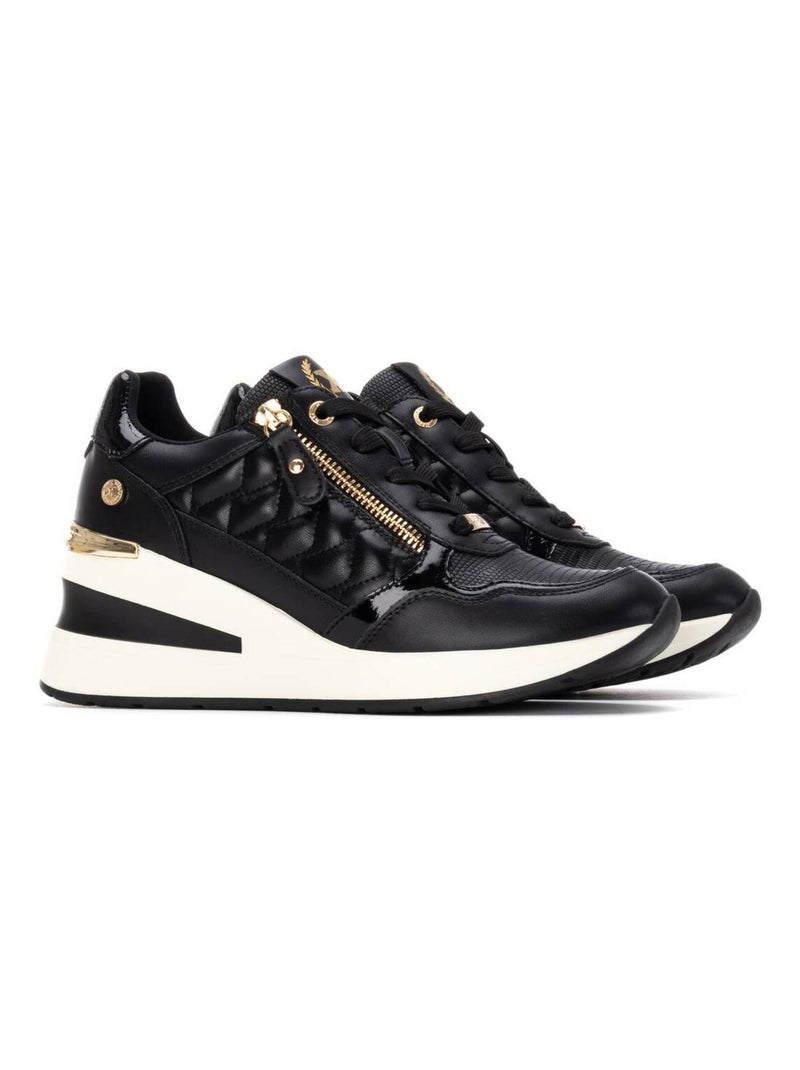 Baskets sport compensées femme Noir - Kiabi