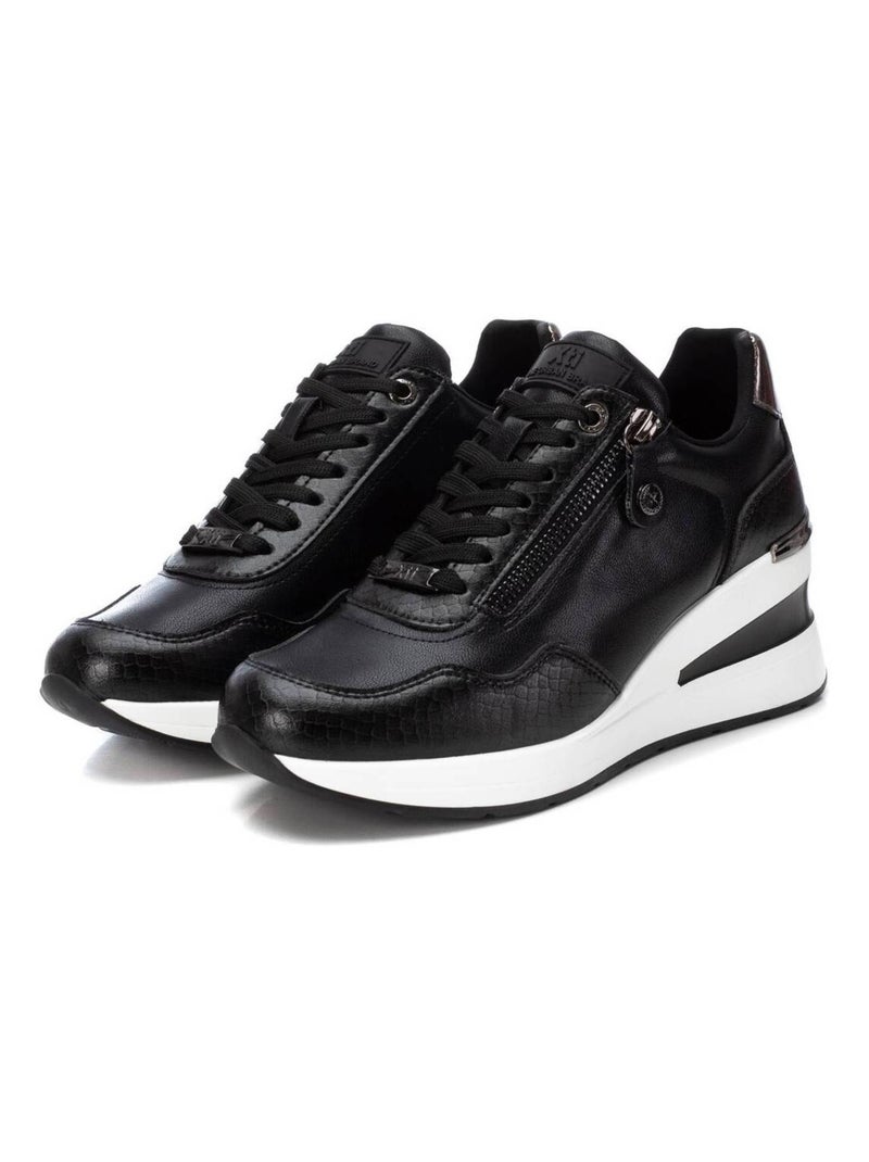 Baskets sport compensées femme Noir - Kiabi