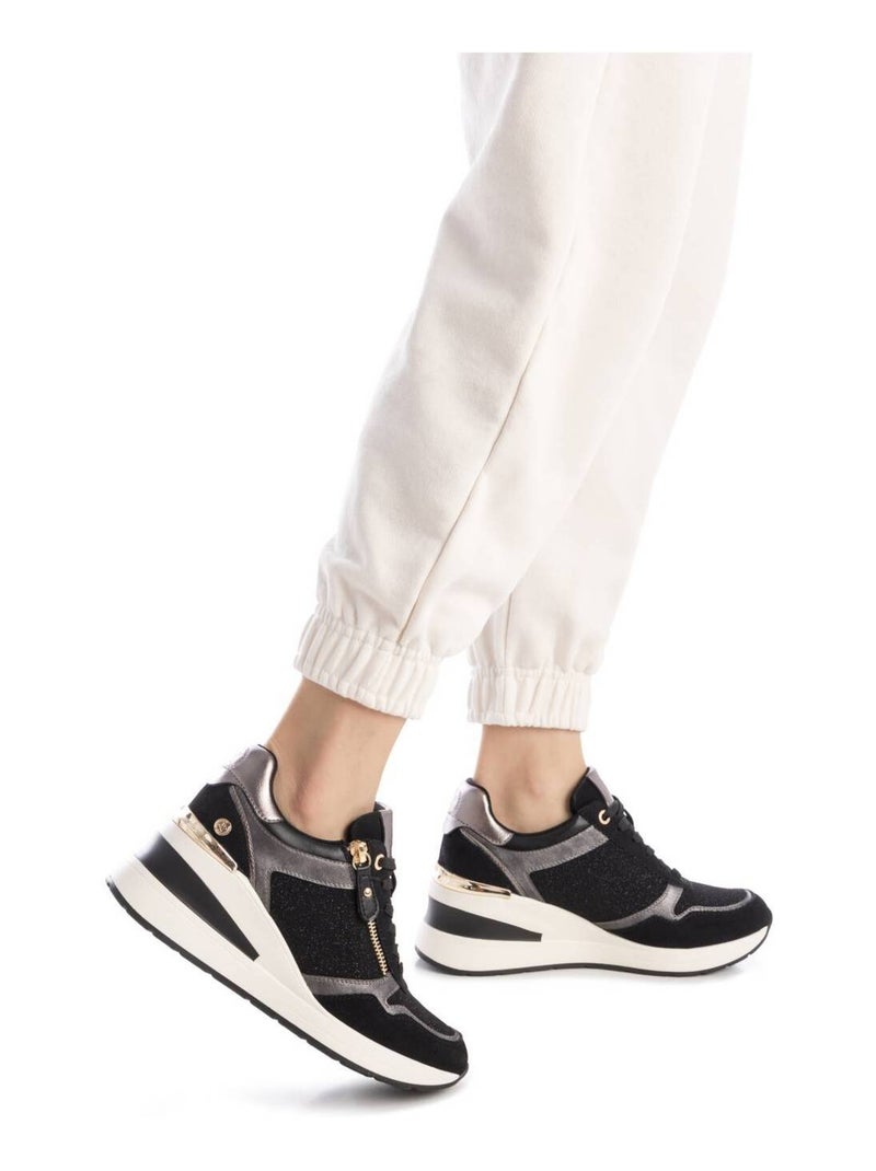 Baskets sport compensées femme Noir - Kiabi