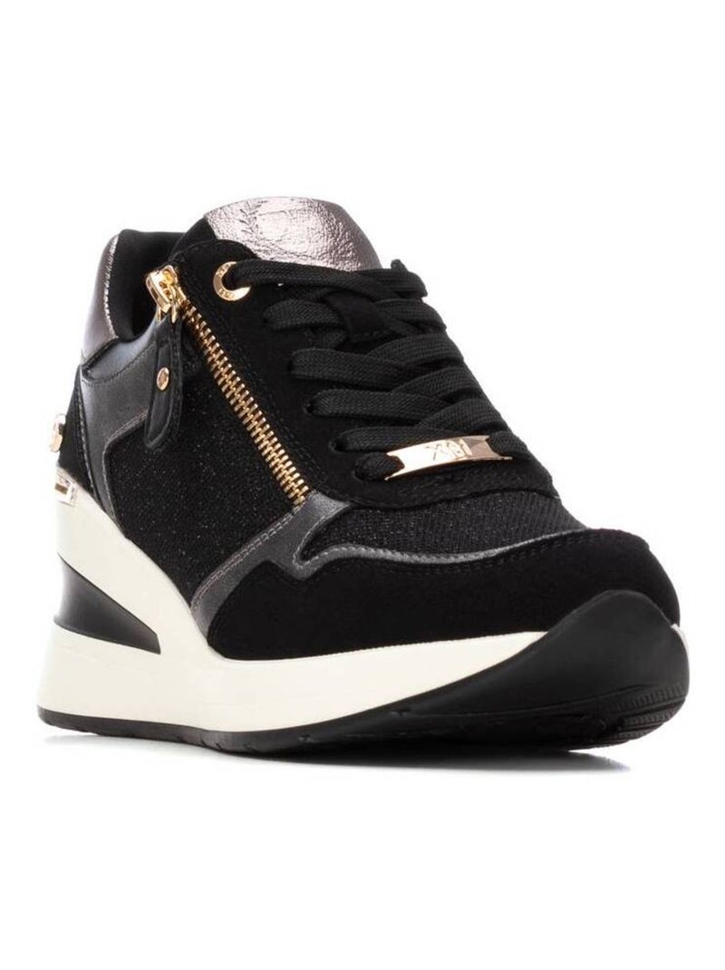 Baskets sport compensées femme Noir - Kiabi