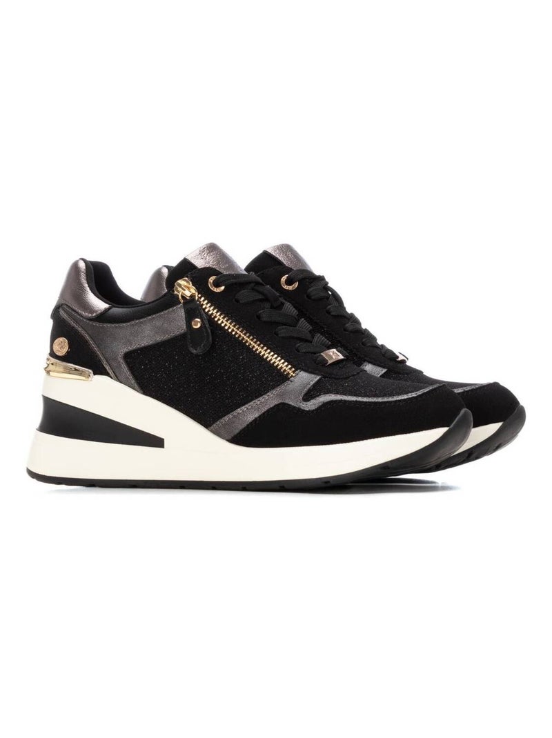 Baskets sport compensées femme Noir - Kiabi
