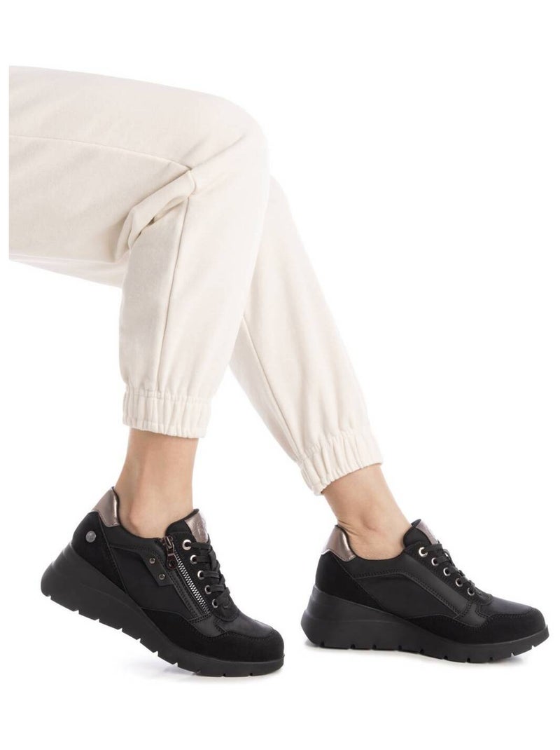 Baskets sport compensées femme Noir - Kiabi