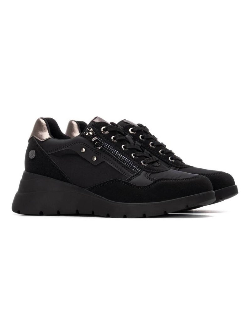 Baskets sport compensées femme Noir - Kiabi