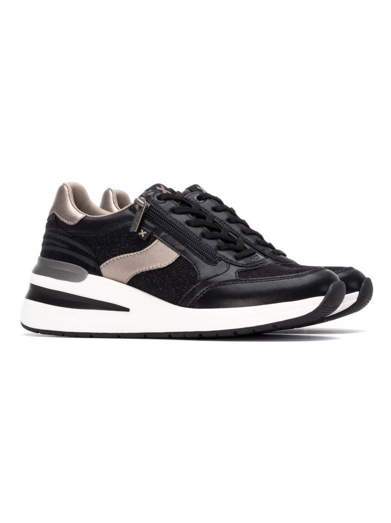 Baskets sport compensées femme Noir - Kiabi