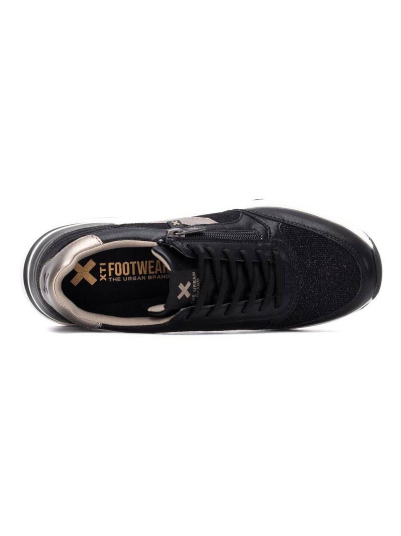 Baskets sport compensées femme Noir - Kiabi