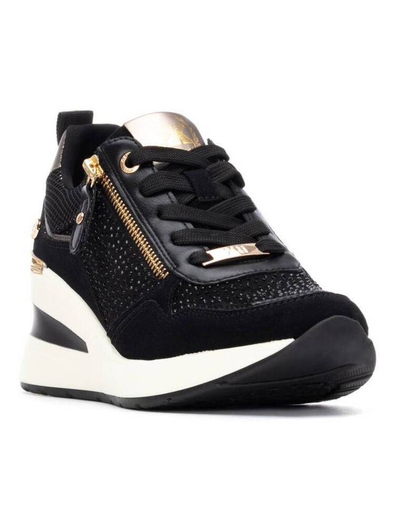 Baskets sport compensées femme Noir - Kiabi