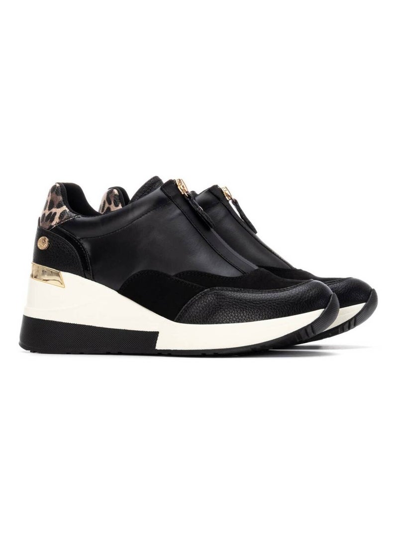 Baskets sport compensées femme Noir - Kiabi