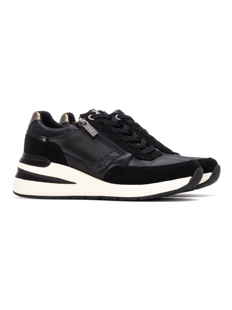 Baskets sport compensées femme Noir - Kiabi