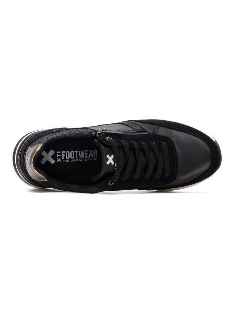 Baskets sport compensées femme Noir - Kiabi