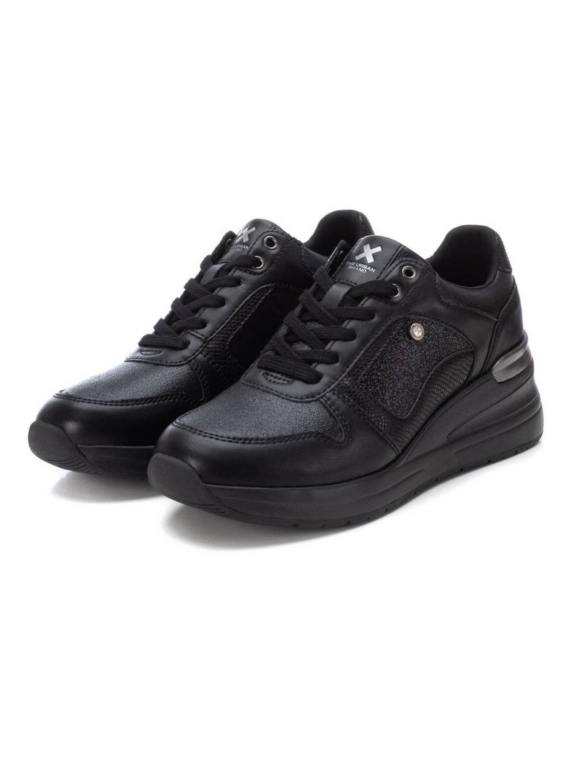 Baskets sport compensées femme Noir - Kiabi