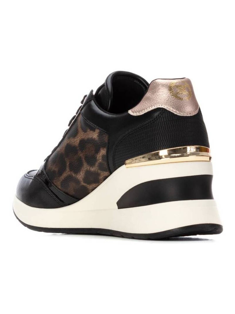 Baskets sport compensées femme Noir Marron - Kiabi
