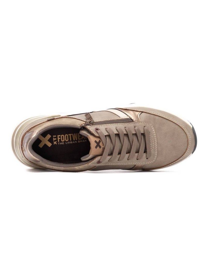 Baskets sport compensées femme Taupe - Kiabi