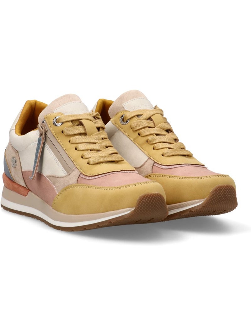 Baskets sport femme à fermeture éclair Beige - Kiabi