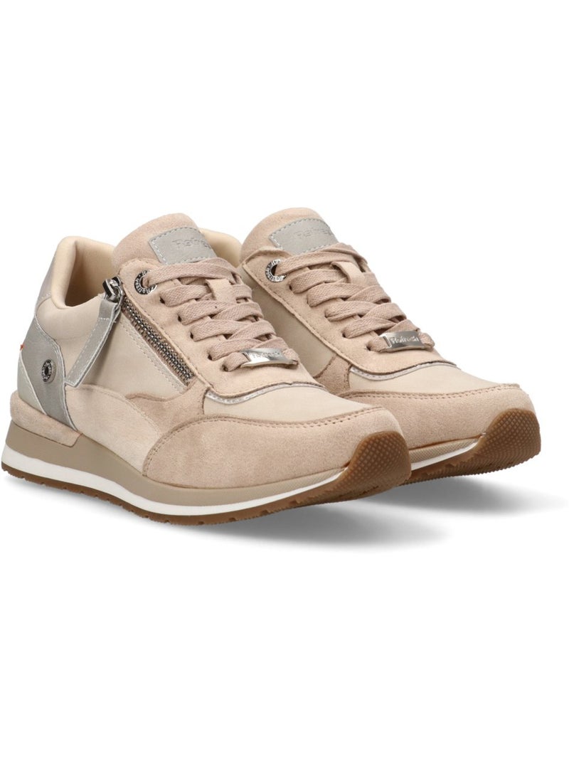 Baskets sport femme à fermeture éclair Beige - Kiabi