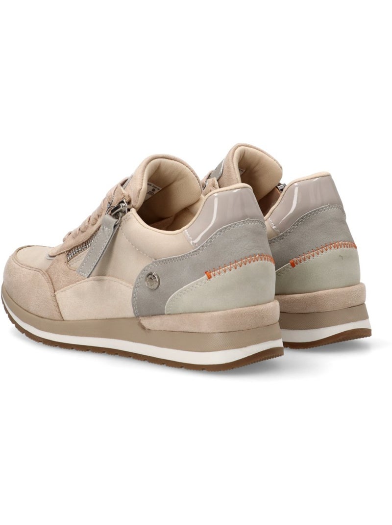 Baskets sport femme à fermeture éclair Beige - Kiabi