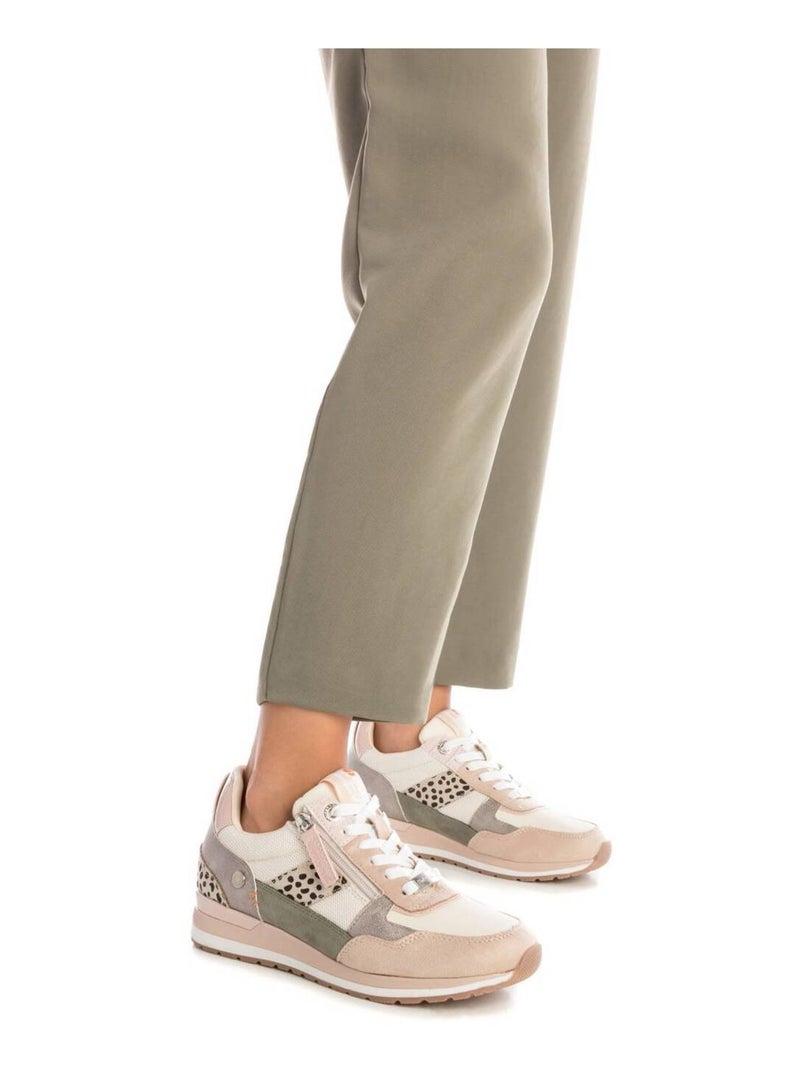 Baskets sport femme à fermeture éclair Beige - Kiabi
