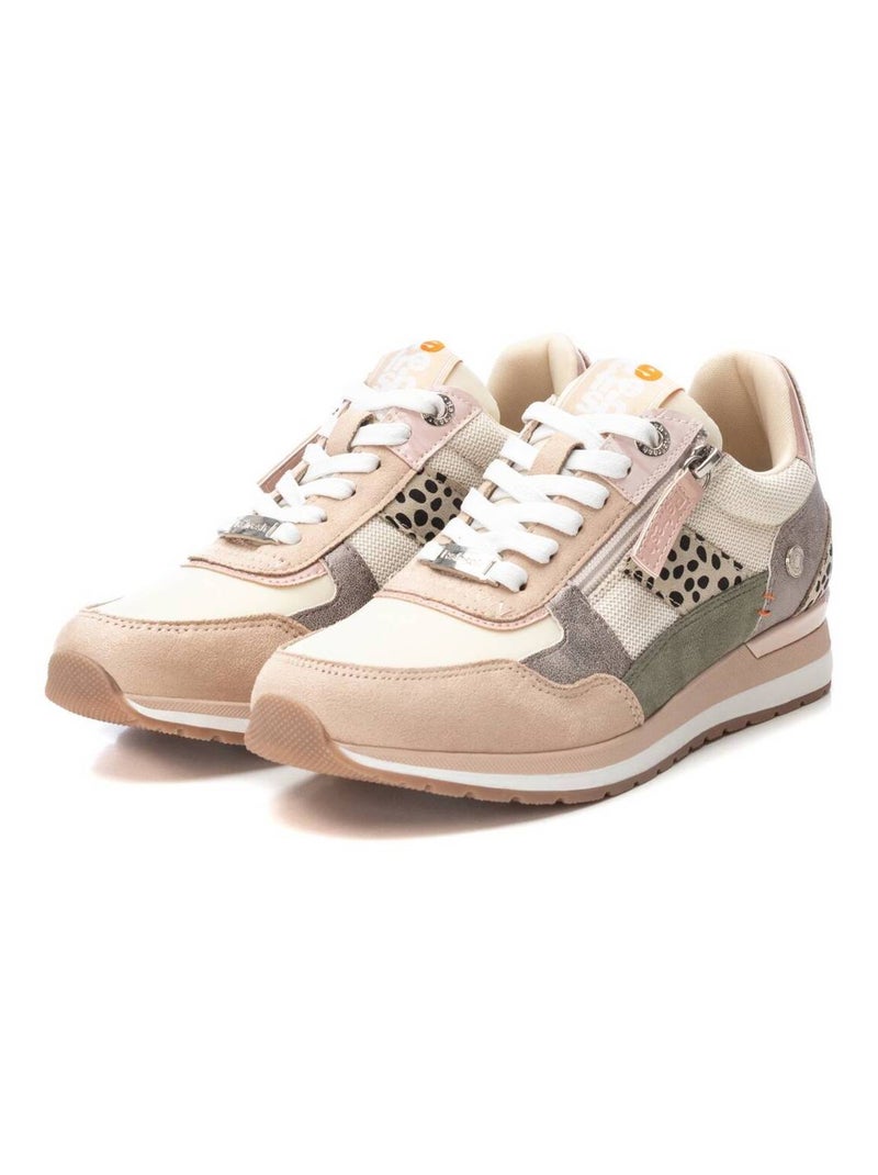 Baskets sport femme à fermeture éclair Beige - Kiabi