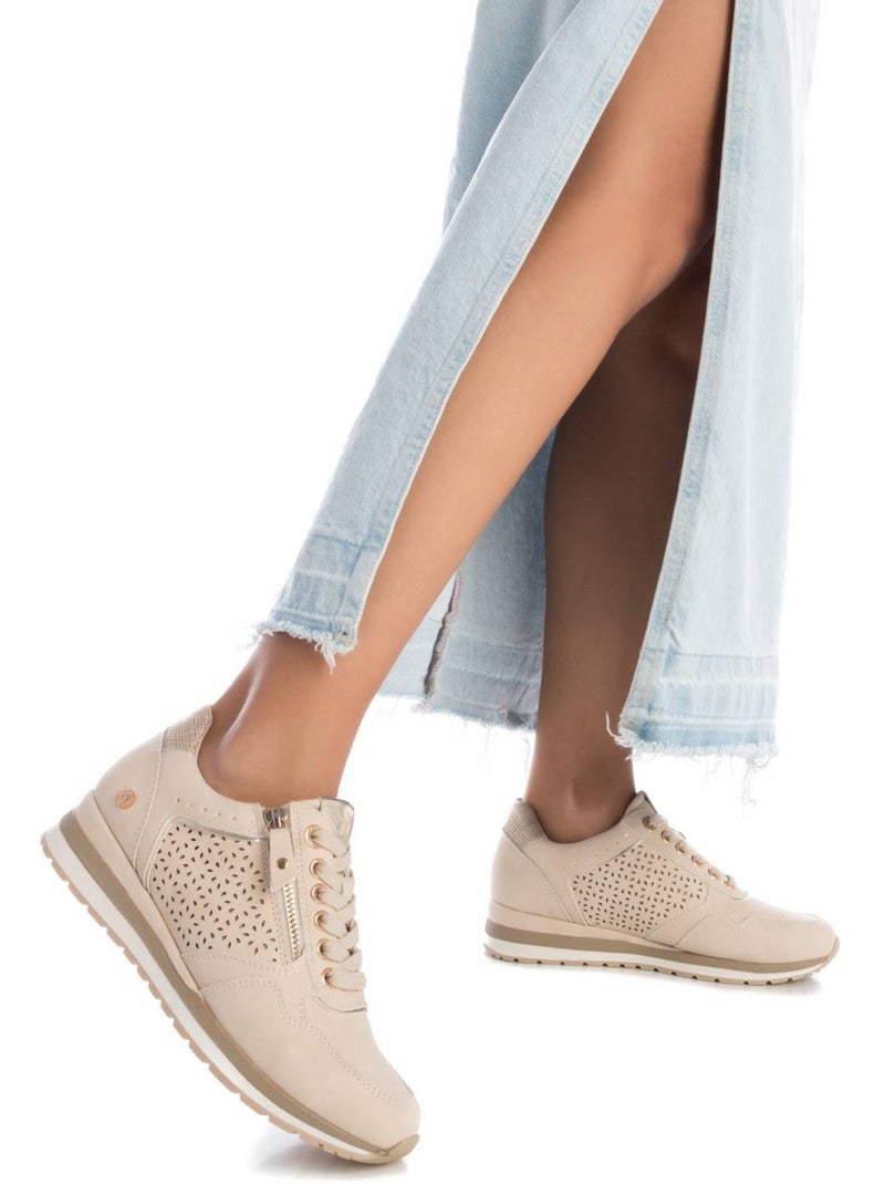Baskets sport femme à fermeture éclair Beige - Kiabi
