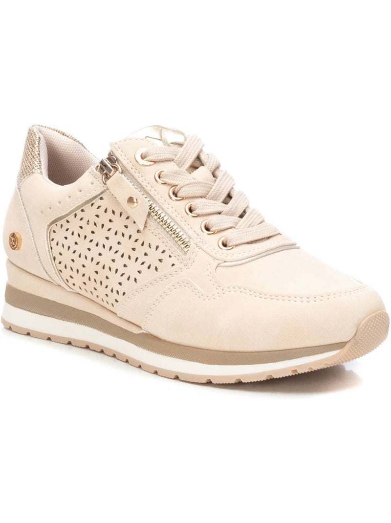 Baskets sport femme à fermeture éclair Beige - Kiabi