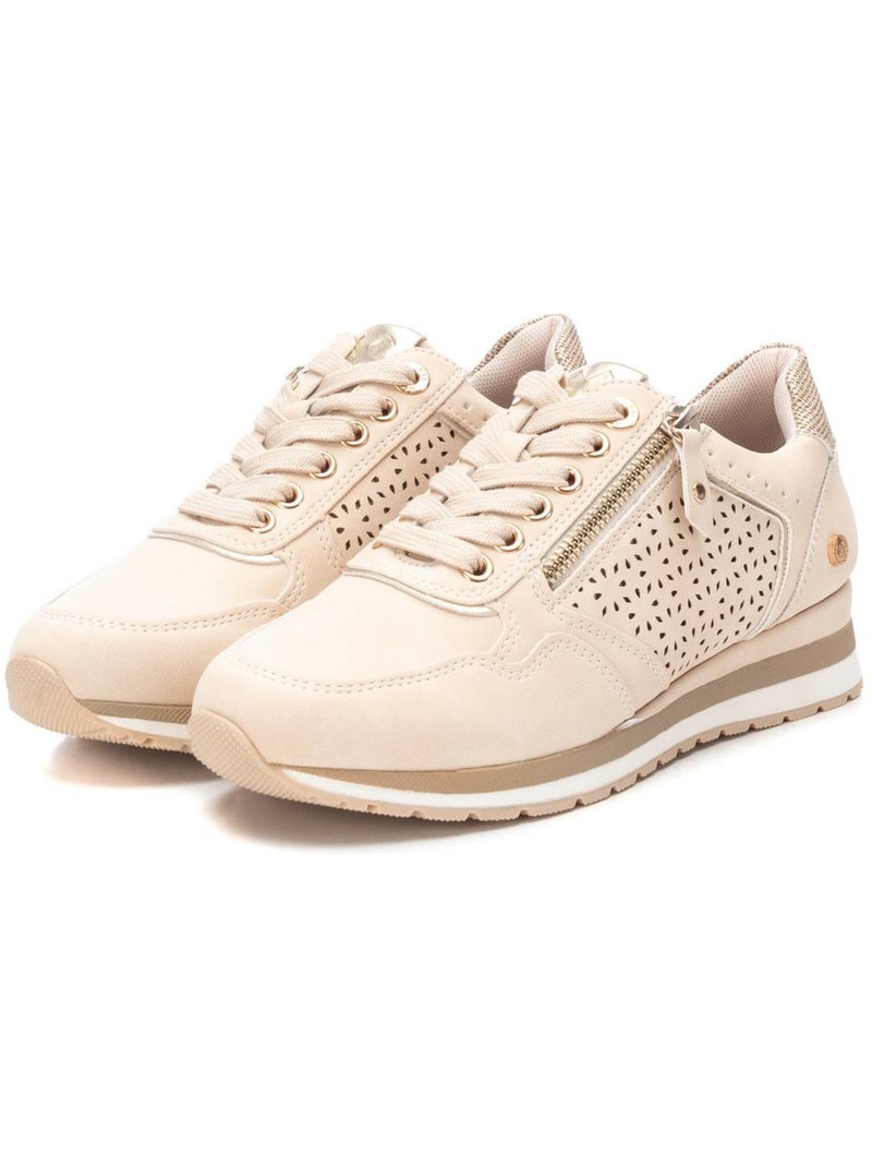 Baskets sport femme à fermeture éclair Beige - Kiabi