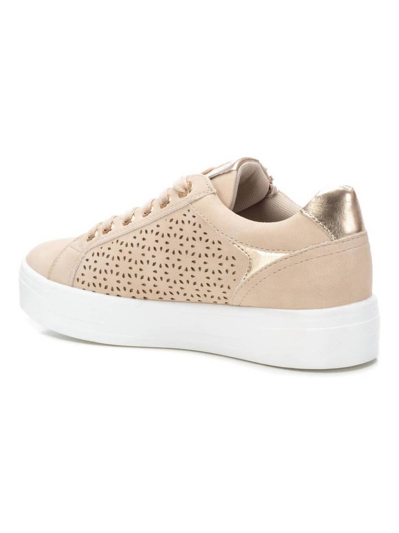 Baskets sport femme à fermeture éclair Beige - Kiabi