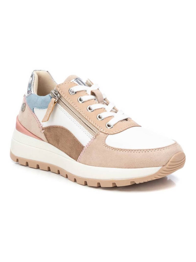Baskets sport femme à fermeture éclair Beige - Kiabi