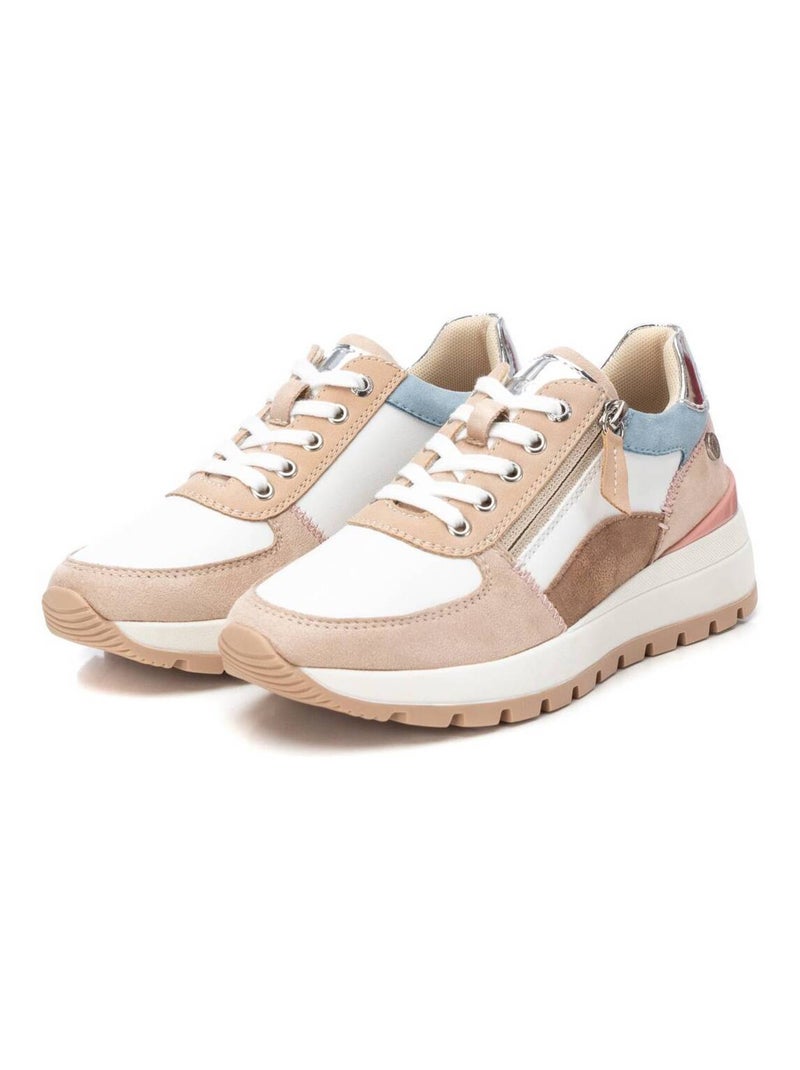 Baskets sport femme à fermeture éclair Beige - Kiabi
