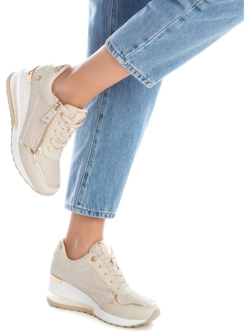 Baskets sport femme à fermeture éclair Beige - Kiabi