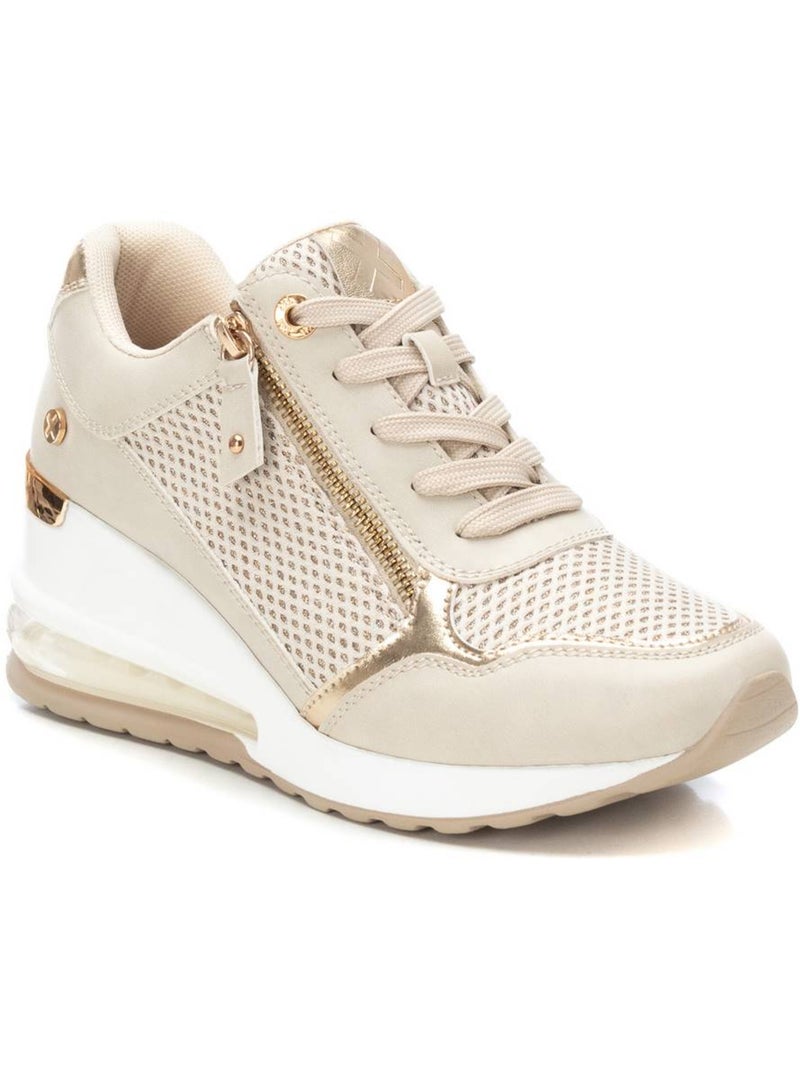 Baskets sport femme à fermeture éclair Beige - Kiabi