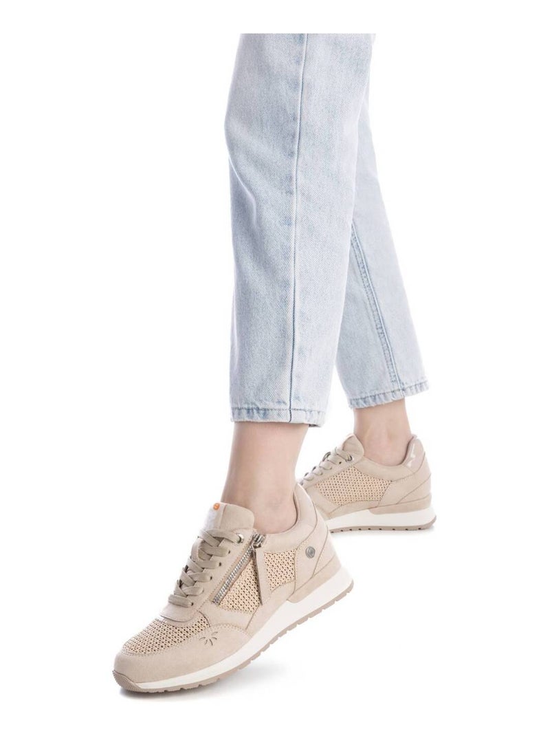 Baskets sport femme à fermeture éclair Beige - Kiabi