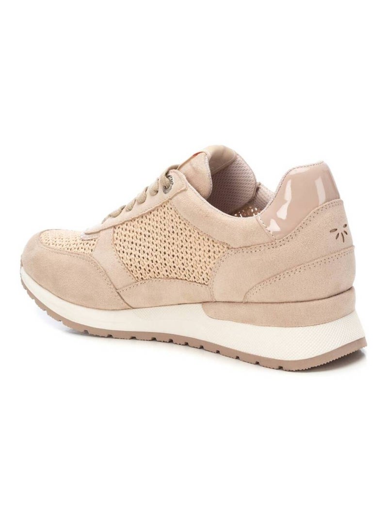 Baskets sport femme à fermeture éclair Beige - Kiabi