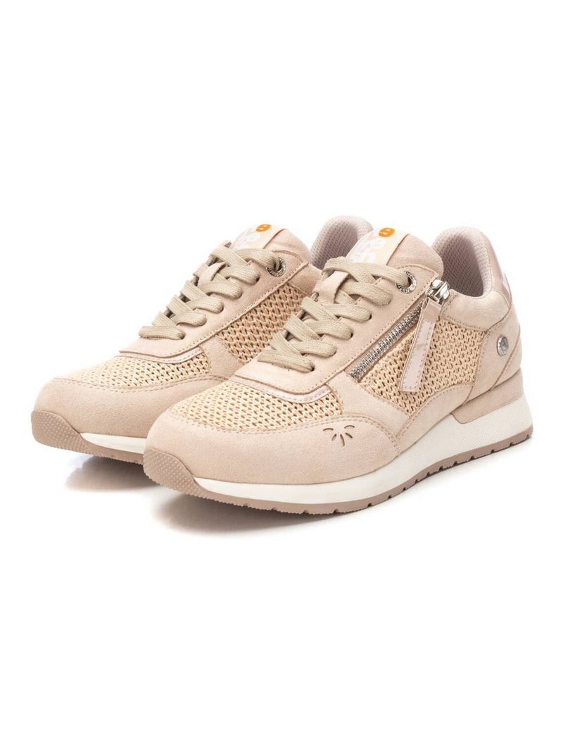 Baskets sport femme à fermeture éclair Beige - Kiabi