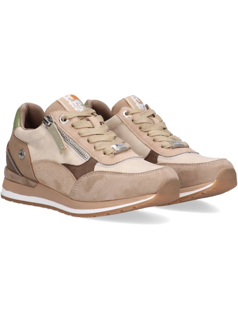 Baskets sport femme à fermeture éclair Beige - Kiabi