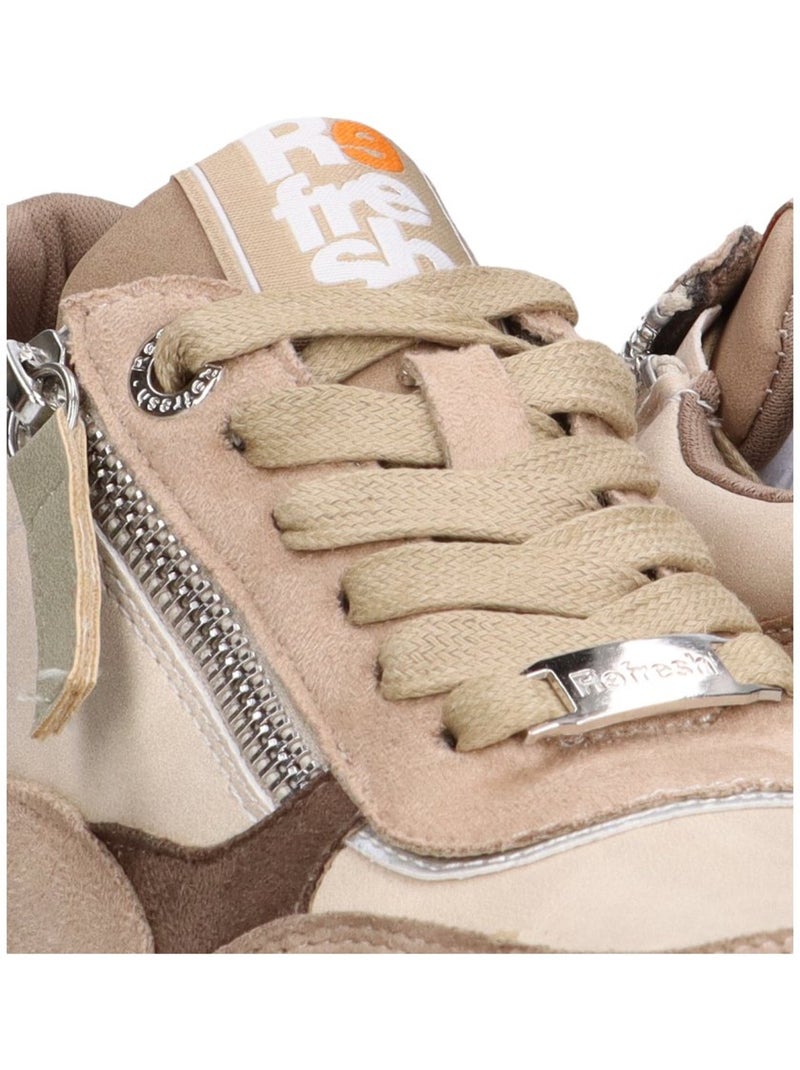 Baskets sport femme à fermeture éclair Beige - Kiabi