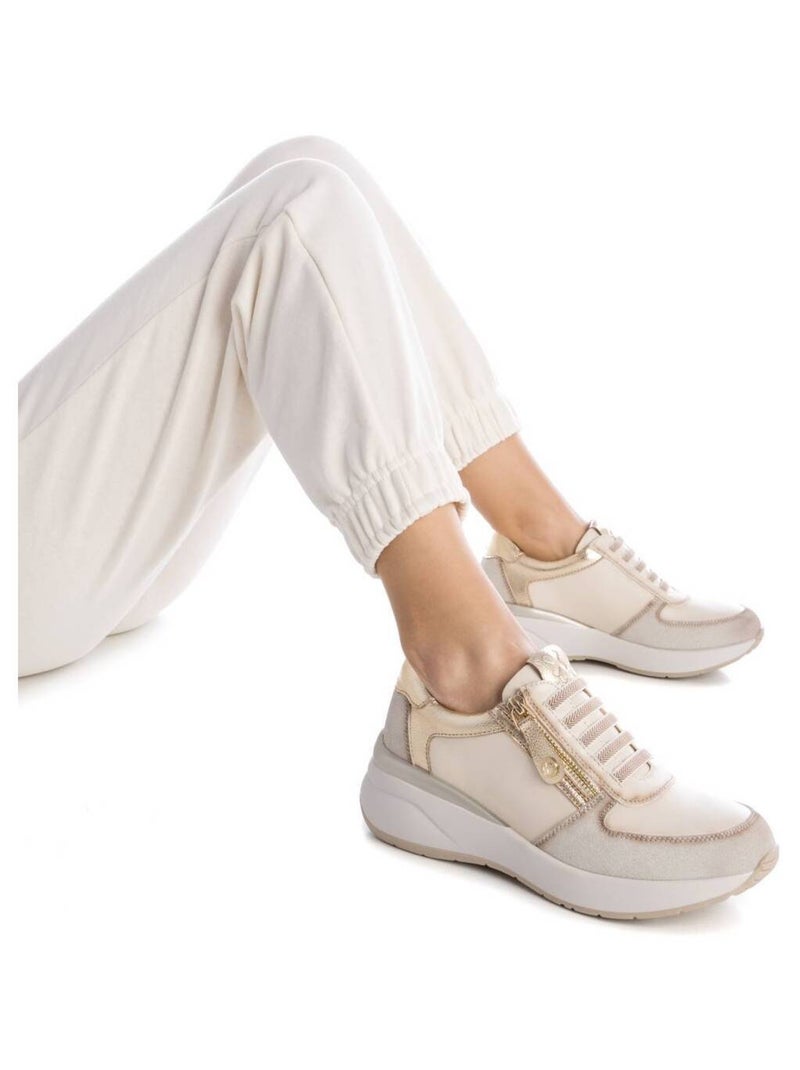 Baskets sport femme à fermeture éclair Beige - Kiabi