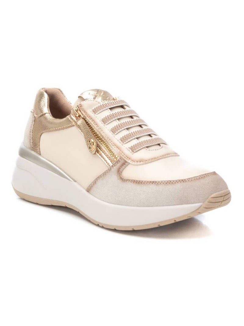 Baskets sport femme à fermeture éclair Beige - Kiabi