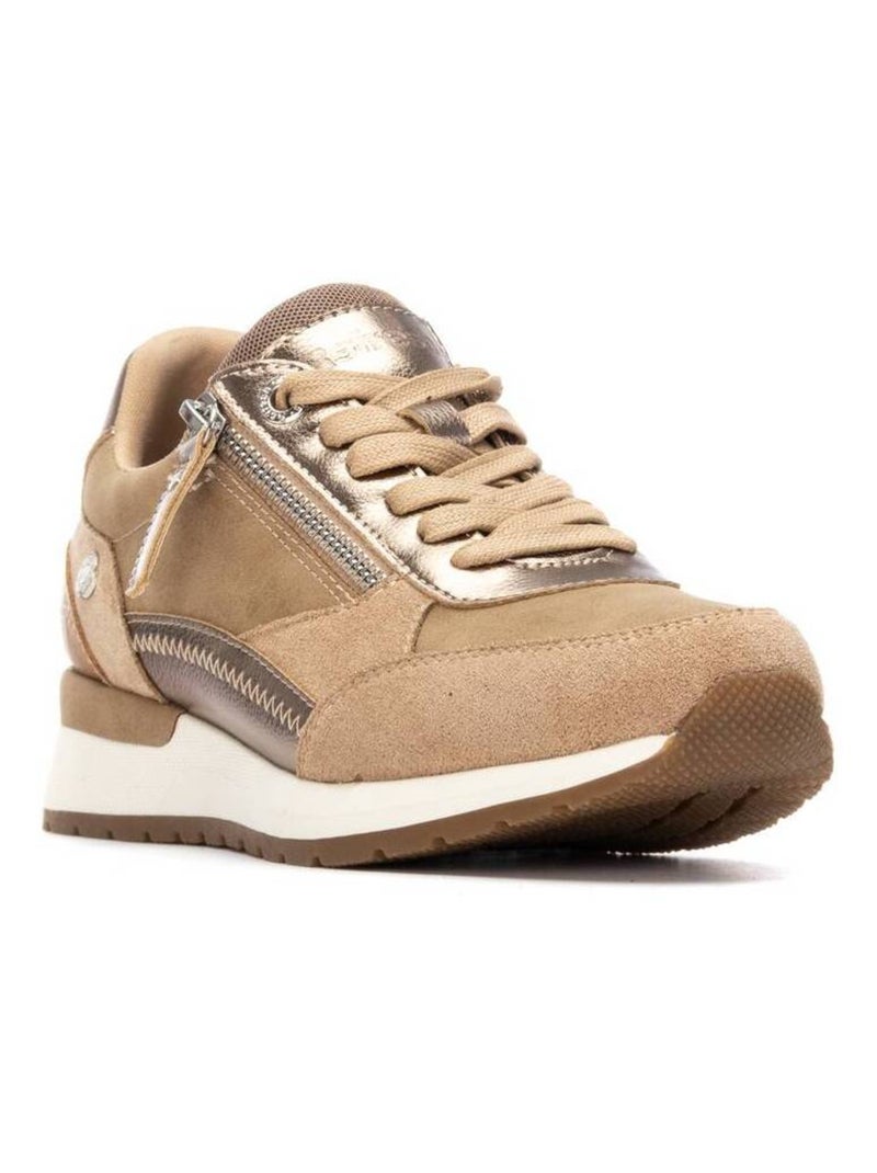 Baskets sport femme à fermeture éclair Beige - Kiabi
