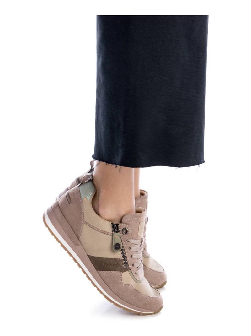 Baskets sport femme à fermeture éclair Beige - Kiabi