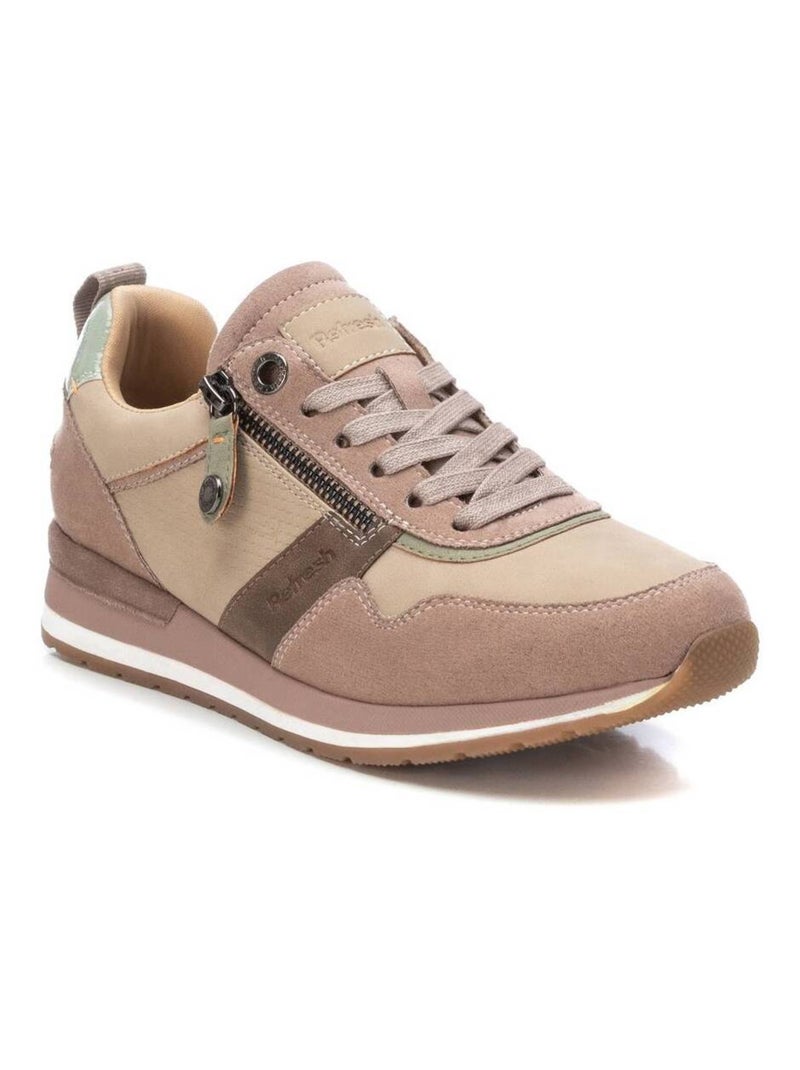 Baskets sport femme à fermeture éclair Beige - Kiabi