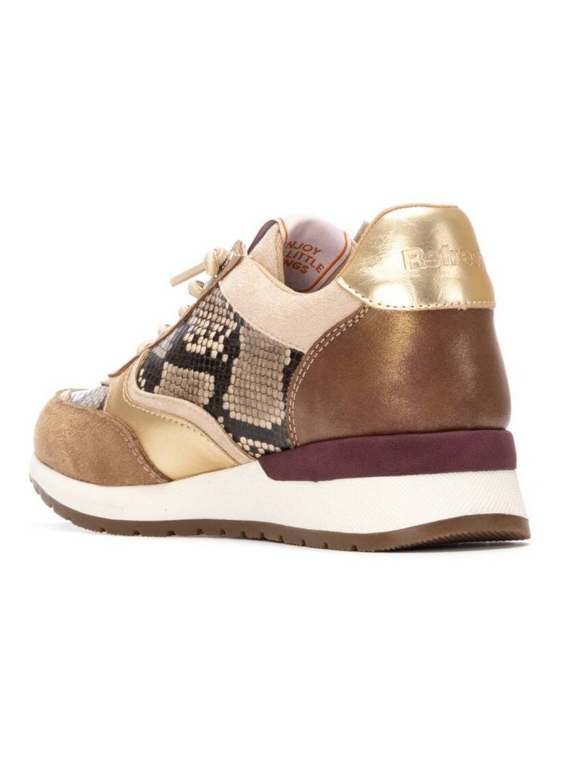 Baskets sport femme à fermeture éclair Beige - Kiabi